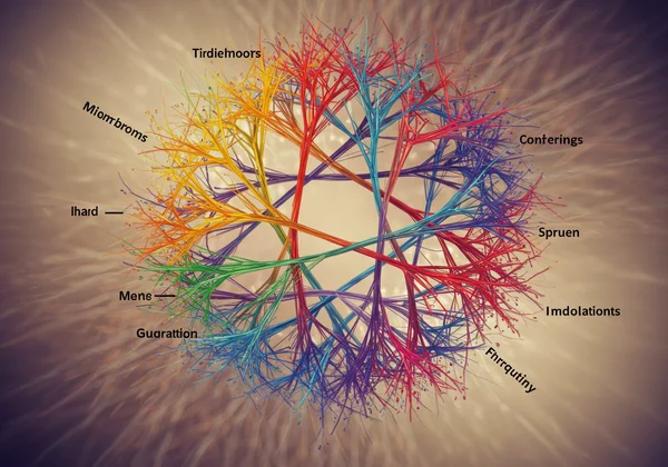 Perwakilan abstrak asas moral yang saling terkait.