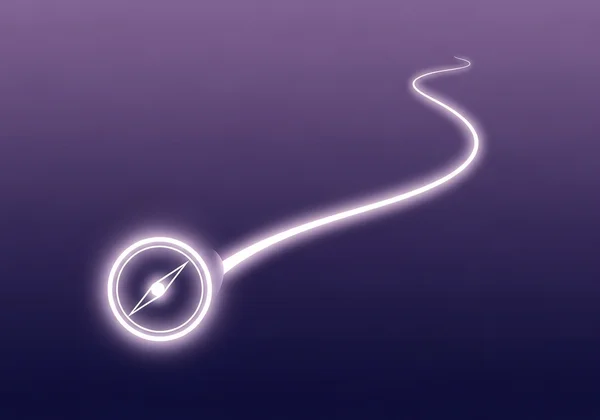 A symbolic moral compass guiding a path of self-discovery.