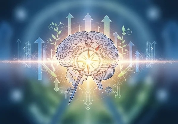 Imej visual abstrak tentang wawasan etika dan pertumbuhan peribadi.