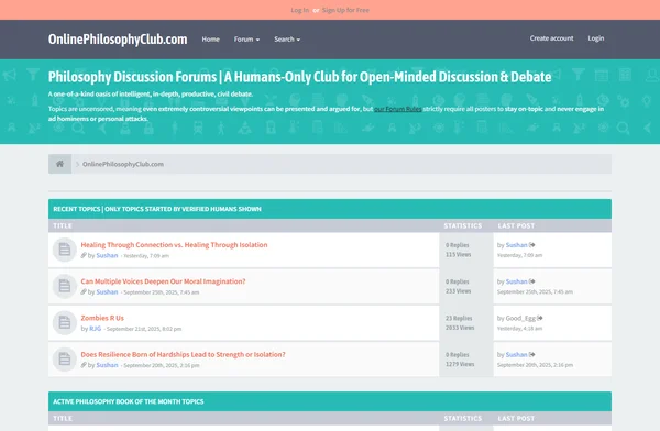 Philosophy Discussion Forums