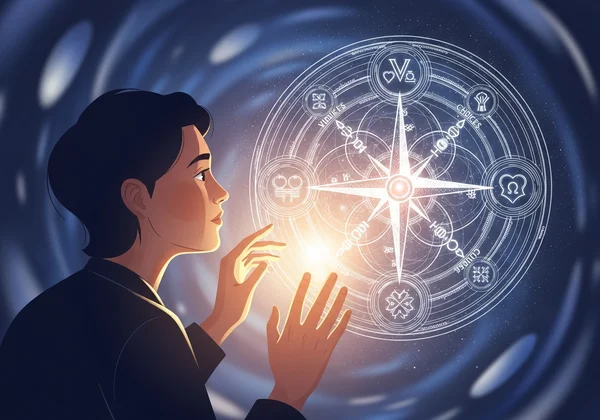 Person reflecting on their moral compass