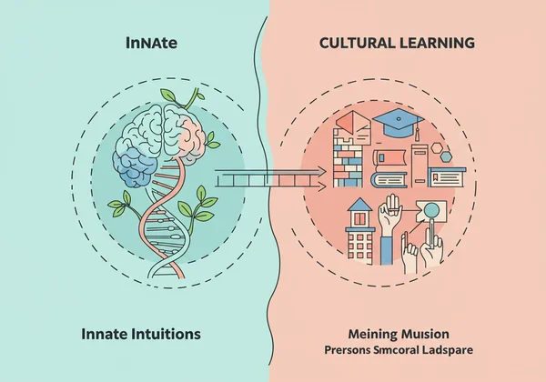 Nature and nurture influencing moral development.