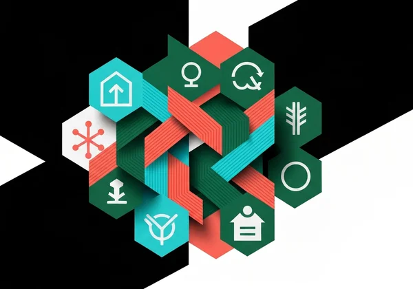 Abstract representation of the six moral foundations.